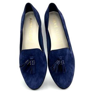 NWOT Anne Klein iFlex Duval Blue SuedeTassel Flats Size 9.5M
